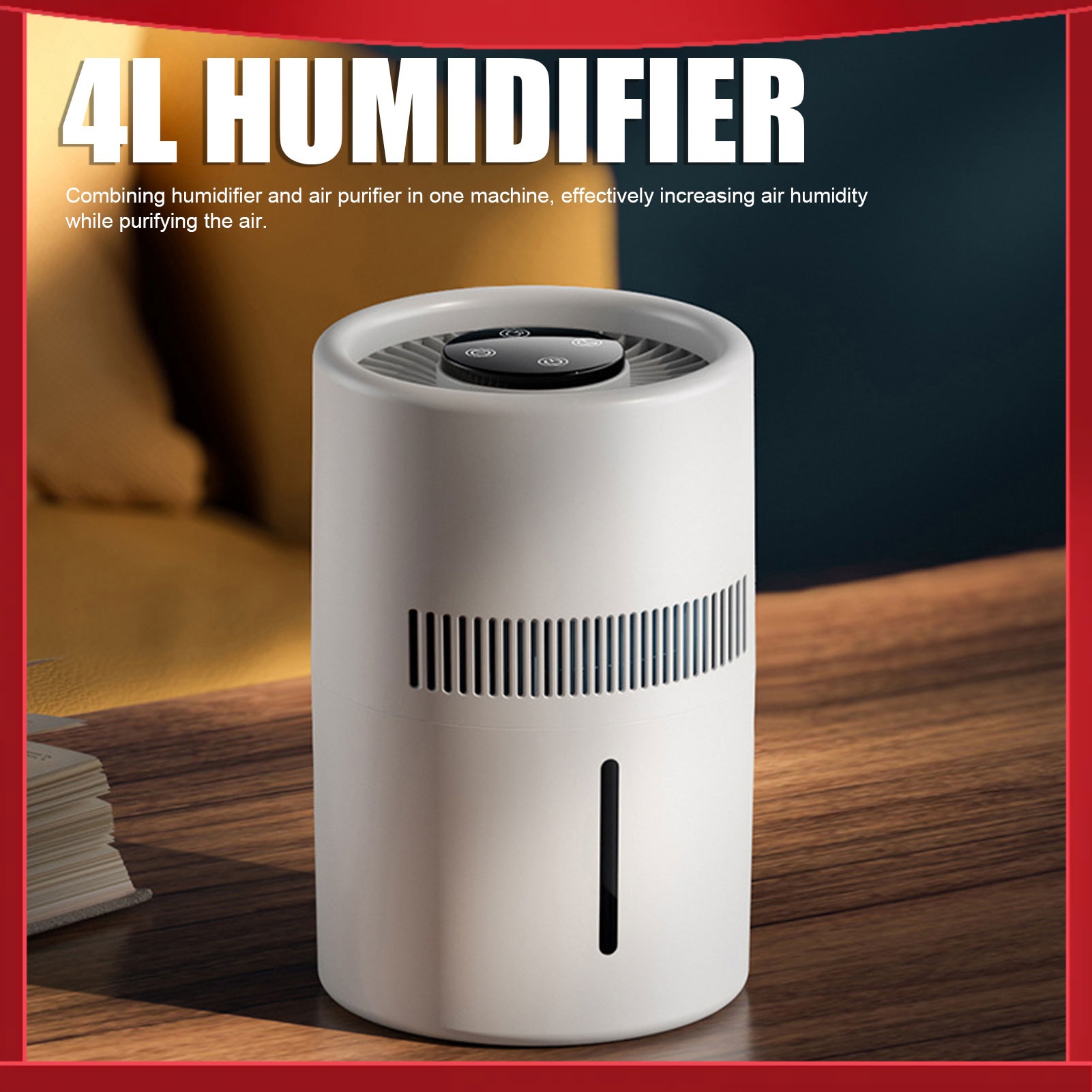 Humidifier Nursery Quiet - เครื่องฟอกอากาศและเครื่องเพิ่มความชื้น 2 ใน 1 5W 4L