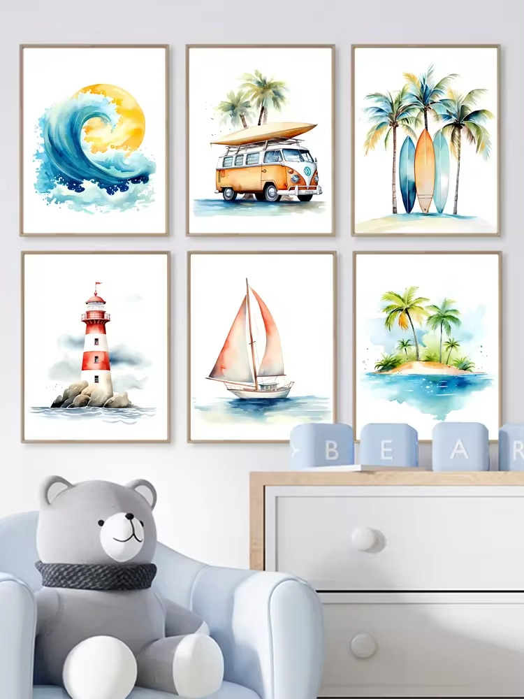 สถานรับเลี้ยงเด็กลาย Surf ประภ - Baby Nursery Themes บทวิจารณ์และราคา
