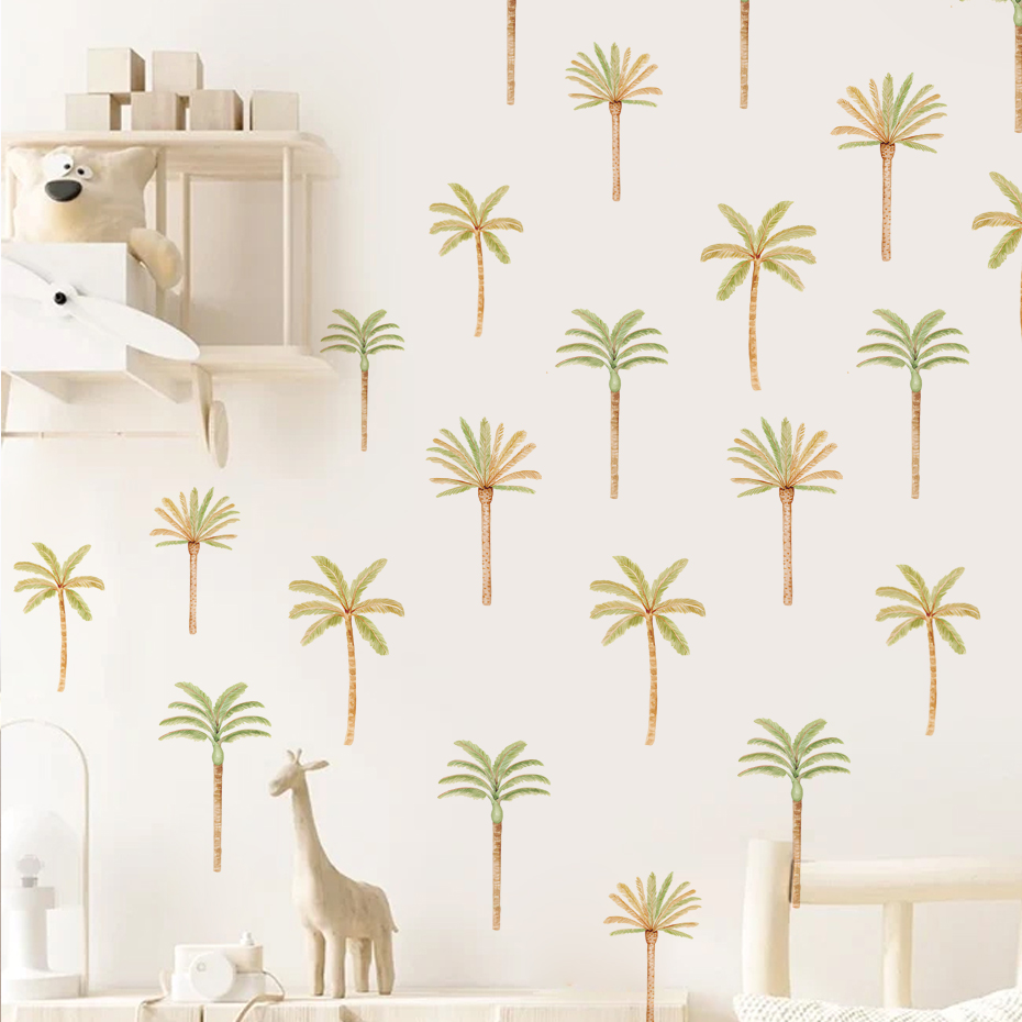 Boho สติกเกอร์ติดผนังต้นมะพร้า - Baby Nursery Accessories บทวิจารณ์และราคา