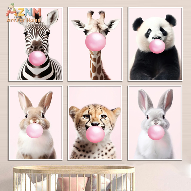 โปสเตอร์ลายพิมพ์สัตว์น่ารัก สี - Baby Nursery Giraffe บทวิจารณ์และราคา
