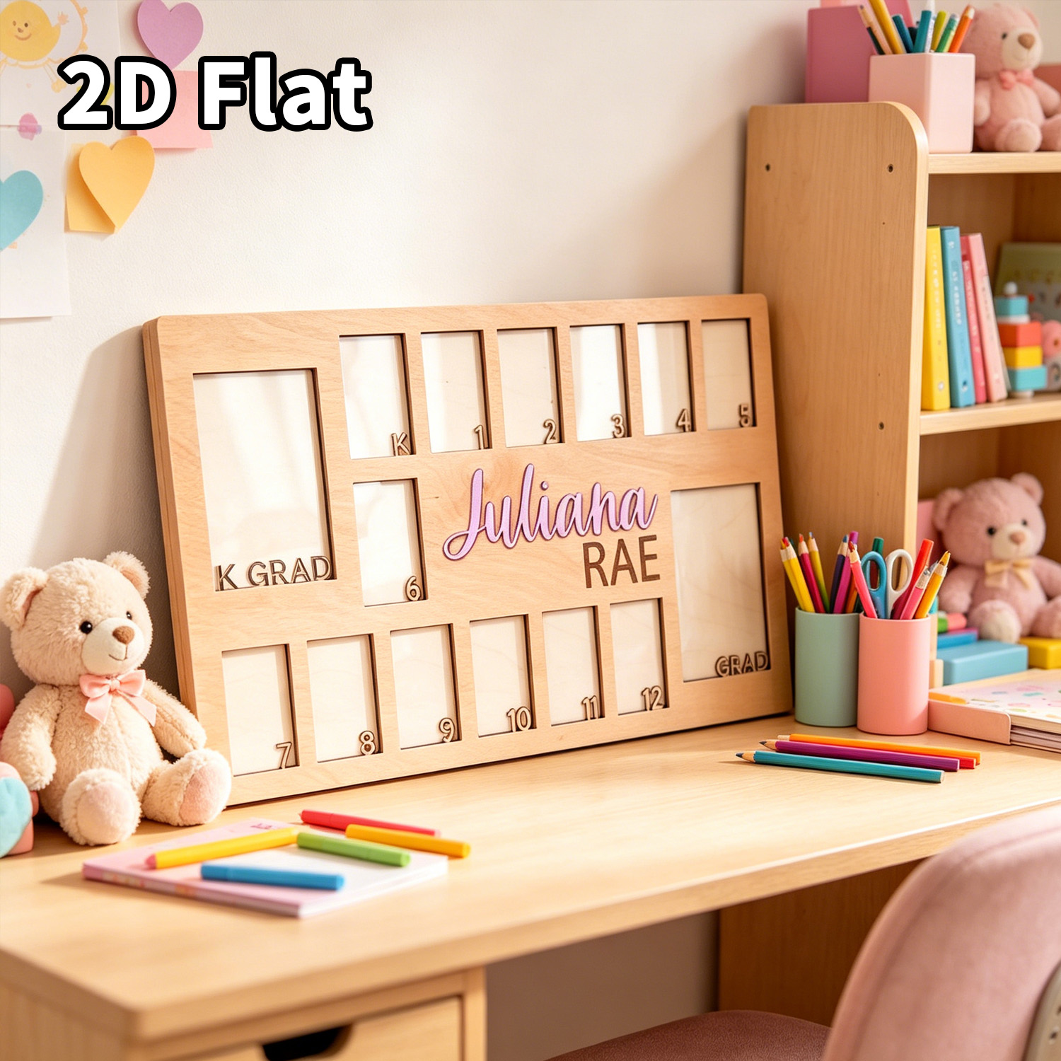 กรอบรูปไม้แบบกำหนดเอง 1 ชิ้น ป - Baby Nursery Office บทวิจารณ์และราคา