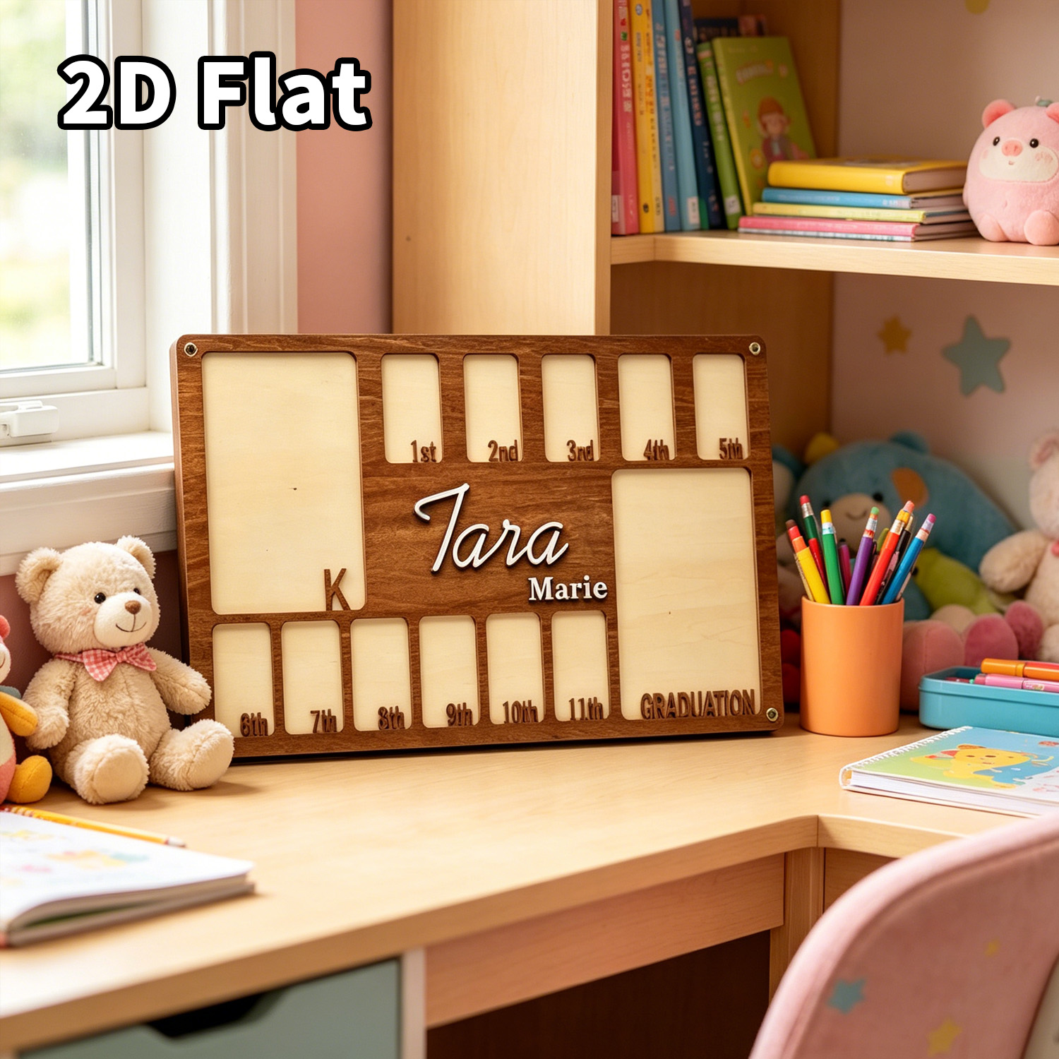 กรอบรูปไม้แบบกำหนดเอง 1 ชิ้น ป - Baby Nursery Office บทวิจารณ์และราคา
