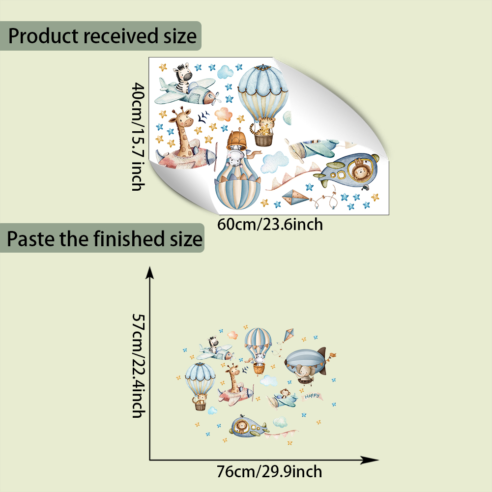 สติ๊กเกอร์ติดผนังรูปสัตว์สวนสั - Baby Nursery Products บทวิจารณ์และราคา