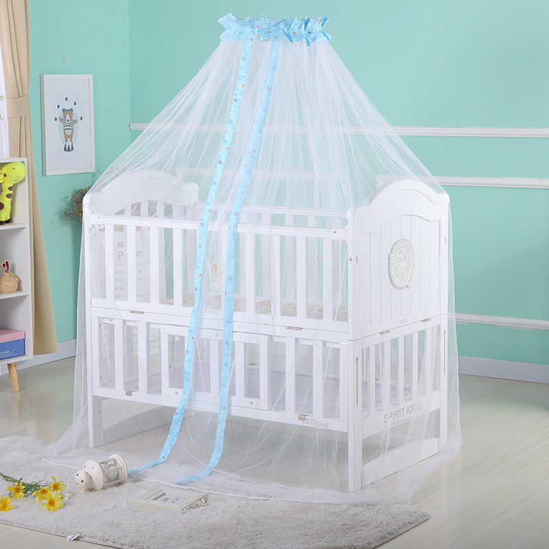 มุ้งกันยุงสีขาวสีฟ้าเปลเด็กเตี - Baby Nursery Accessories บทวิจารณ์และราคา
