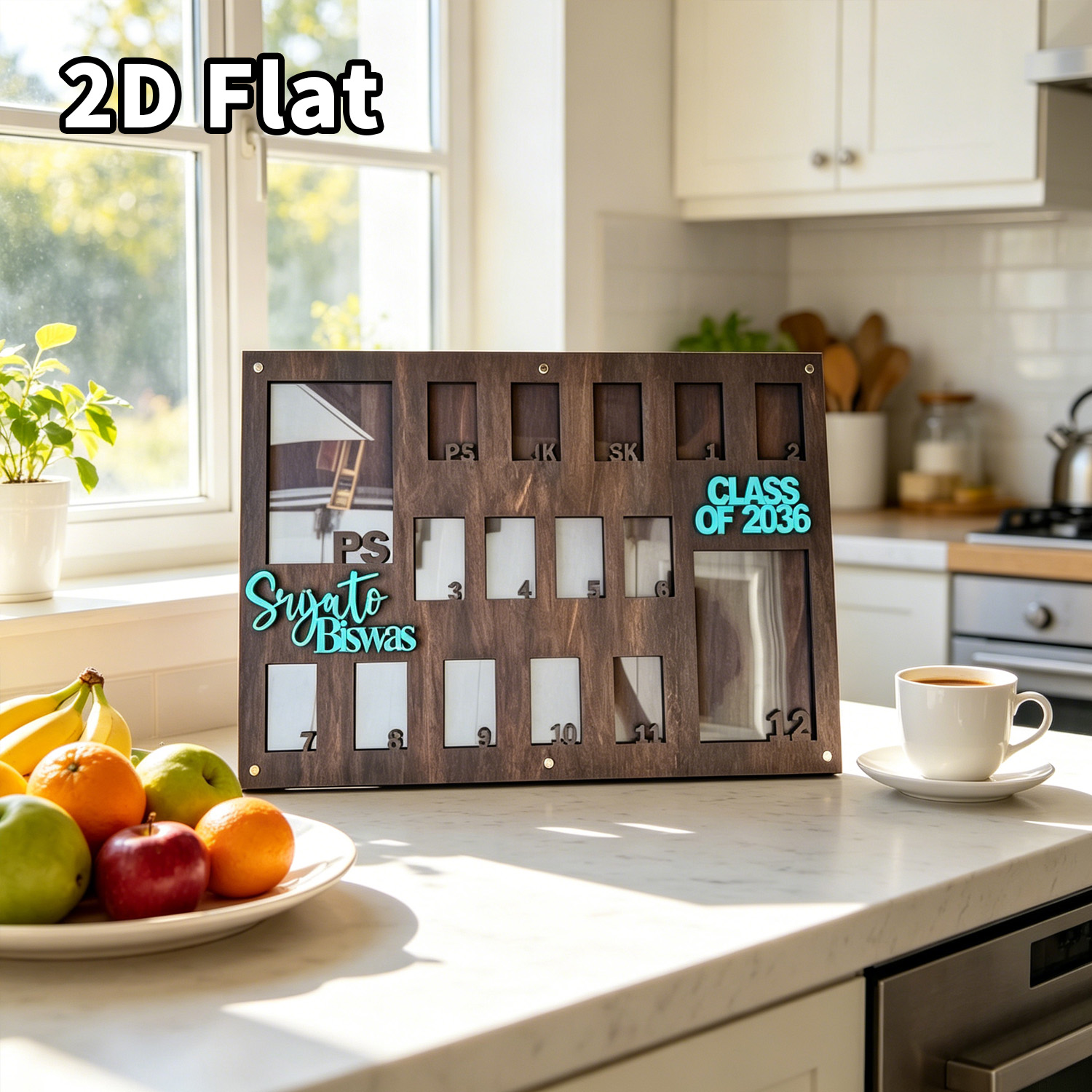 กรอบรูปไม้แบบกำหนดเอง 1 ชิ้น ป - Baby Nursery Office บทวิจารณ์และราคา