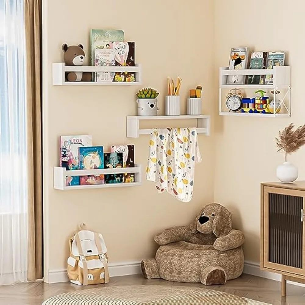 ชั้นวางหนังสือเด็ก QimCoor ชุด - Baby Nursery Floating Shelves บทวิจารณ์และราคา