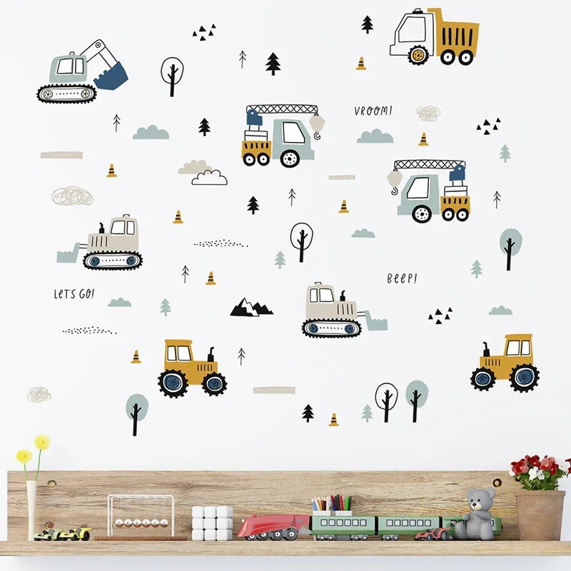 วาดด้วยมือน่ารักรถยนต์ Cargo ร - Baby Nursery Products บทวิจารณ์และราคา