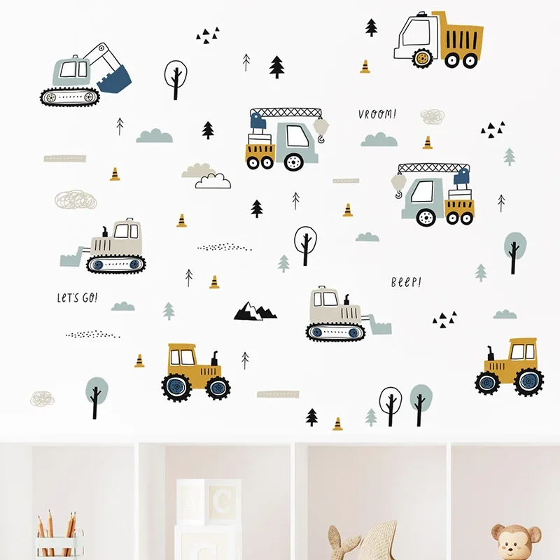 วาดด้วยมือน่ารักรถยนต์ Cargo ร - Baby Nursery Products บทวิจารณ์และราคา