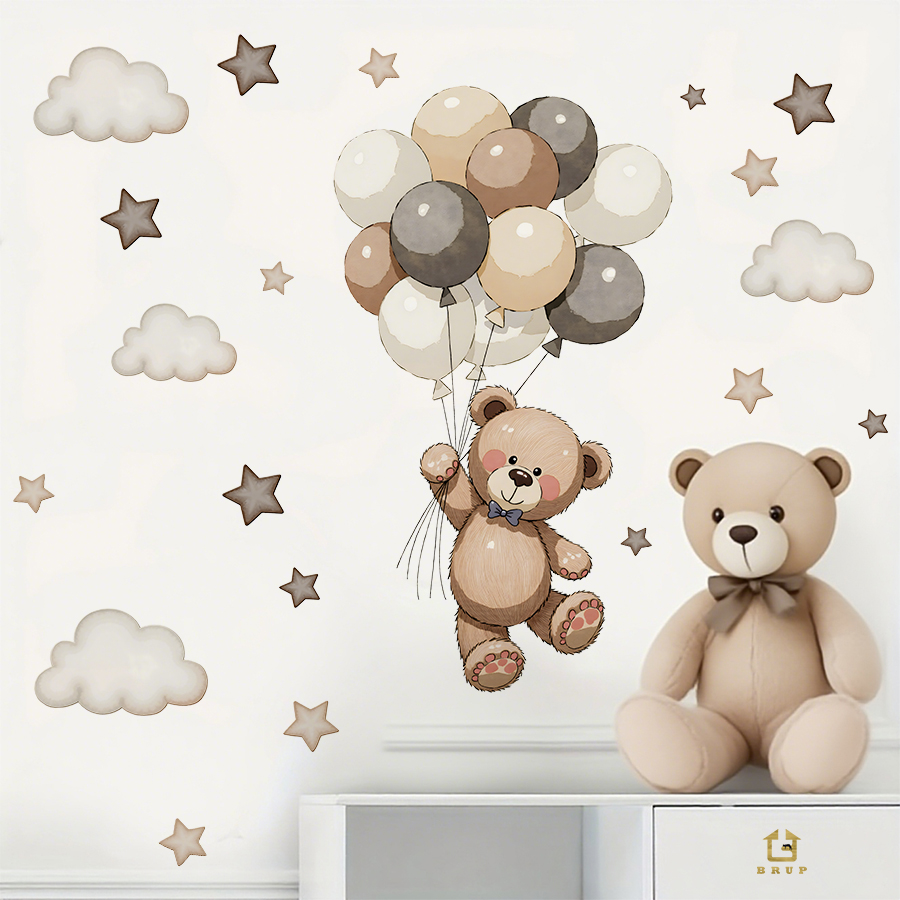 สติ๊กเกอร์ติดผนังรูปหมีเท็ดดี้ - Baby Nursery Products บทวิจารณ์และราคา