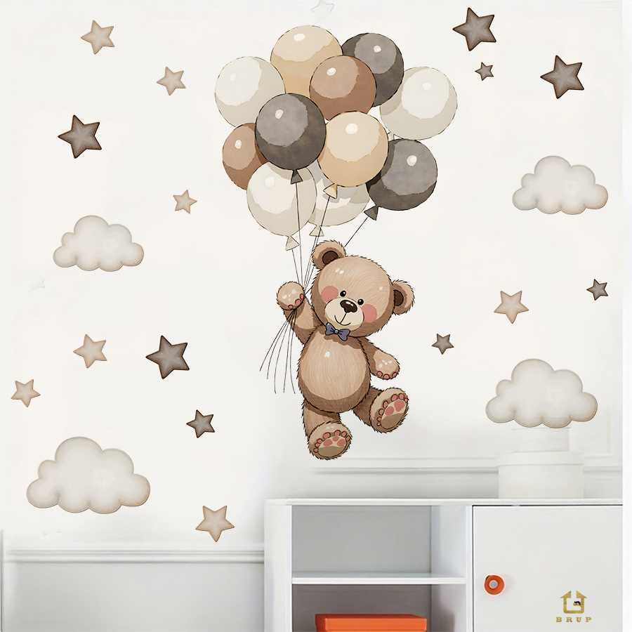 สติ๊กเกอร์ติดผนังรูปหมีเท็ดดี้ - Baby Nursery Products บทวิจารณ์และราคา