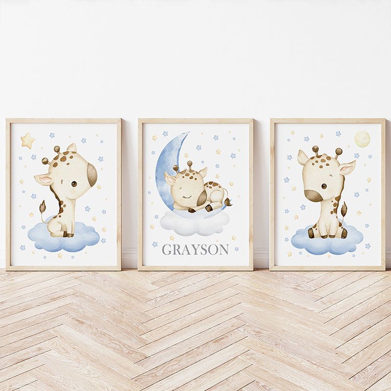 ยีราฟน่ารัก ดวงจันทร์ เมฆ ดาว  - Baby Nursery Giraffe บทวิจารณ์และราคา