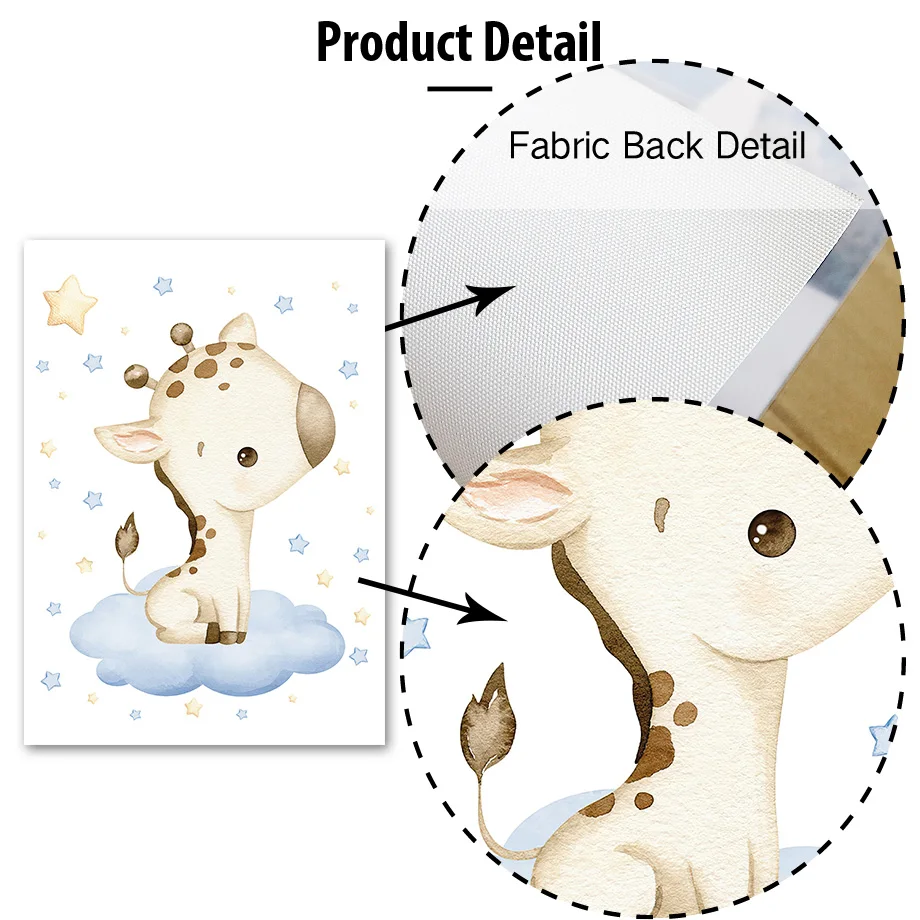 ยีราฟน่ารัก ดวงจันทร์ เมฆ ดาว  - Baby Nursery Giraffe บทวิจารณ์และราคา
