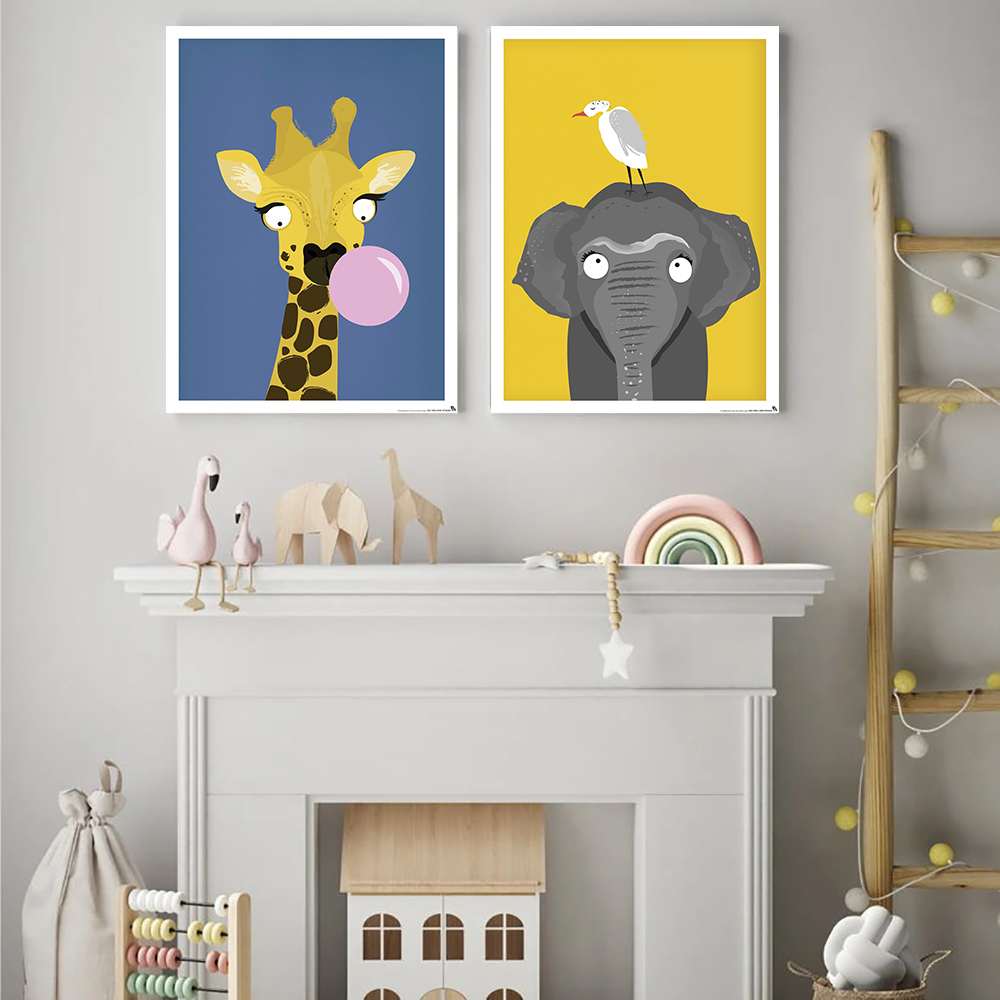 เนอสเซอรี่โปสเตอร์แอฟริกาสัตว์ - Baby Nursery Giraffe บทวิจารณ์และราคา